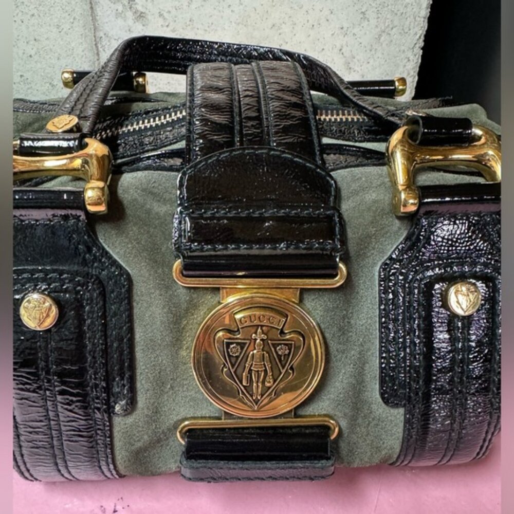 Gucci Suede Medium Aviatrix Handle Bag - Picture 3 of 14
